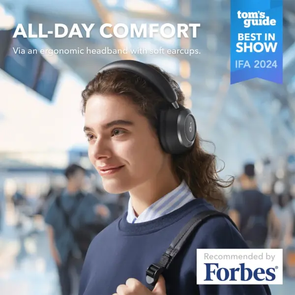 Anker Soundcore Space One Pro Wireless Noise Cancelling Headphones - Black-0