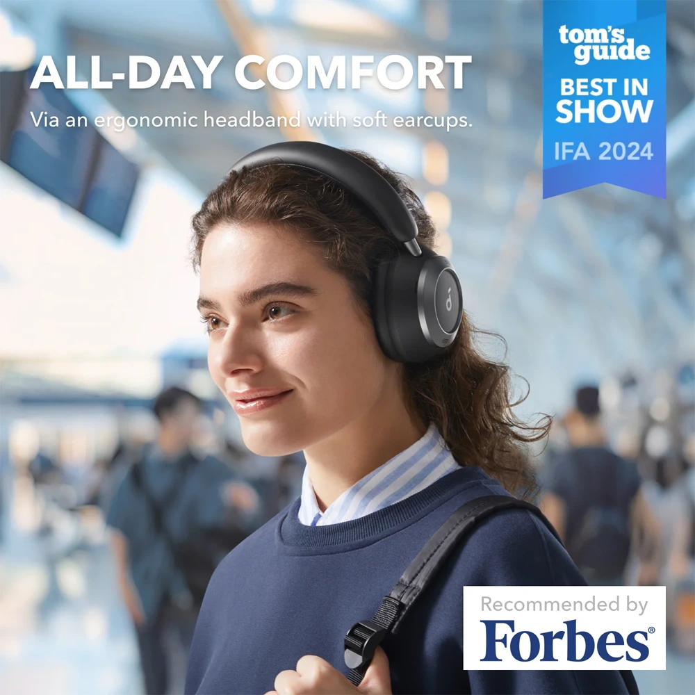 Anker Soundcore Space One Pro Wireless Noise Cancelling Headphones - Black-0 Anker Soundcore Space One Pro Wireless Noise Cancelling Headphones - Black-0