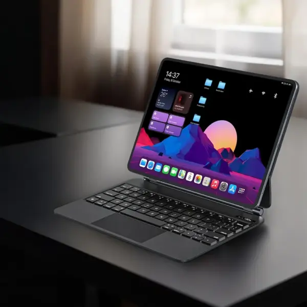 Powerology Smartcase Pro+ Wireless Keyboard Case for iPad Pro 13” (M4) - Black Arabic Lay Out-0