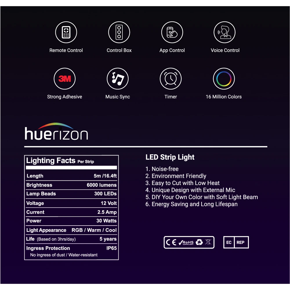 LED Strip Lights 5M-140579 LED Strip Lights 5M-140579