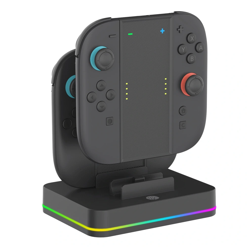 4 in1 RGB JoyCon Charging Dock For Nintendo Switch 2 - Black-140630 4 in1 RGB JoyCon Charging Dock For Nintendo Switch 2 - Black-140630