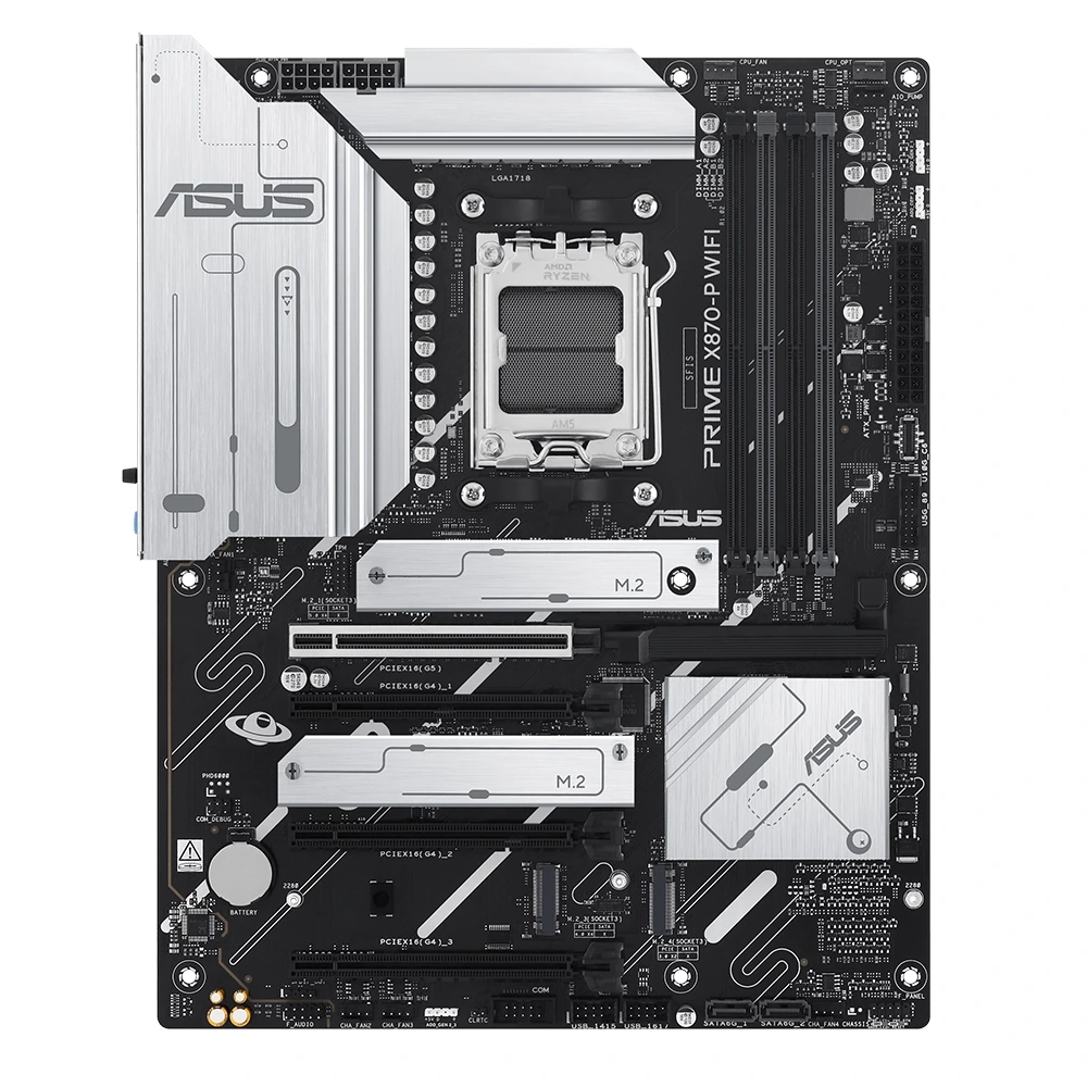 ASUS - PRIME X870-P WIFI (Socket AM5) AMD X870 ATX DDR5 Wi-Fi 7 Motherboard-thumbnail ASUS - PRIME X870-P WIFI (Socket AM5) AMD X870 ATX DDR5 Wi-Fi 7 Motherboard-thumbnail