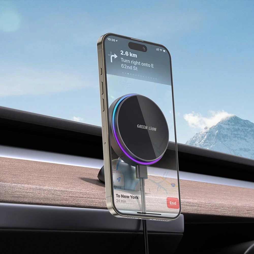 Green Lion Magprime Car Charger Holder - Black-0 Green Lion Magprime Car Charger Holder - Black-0