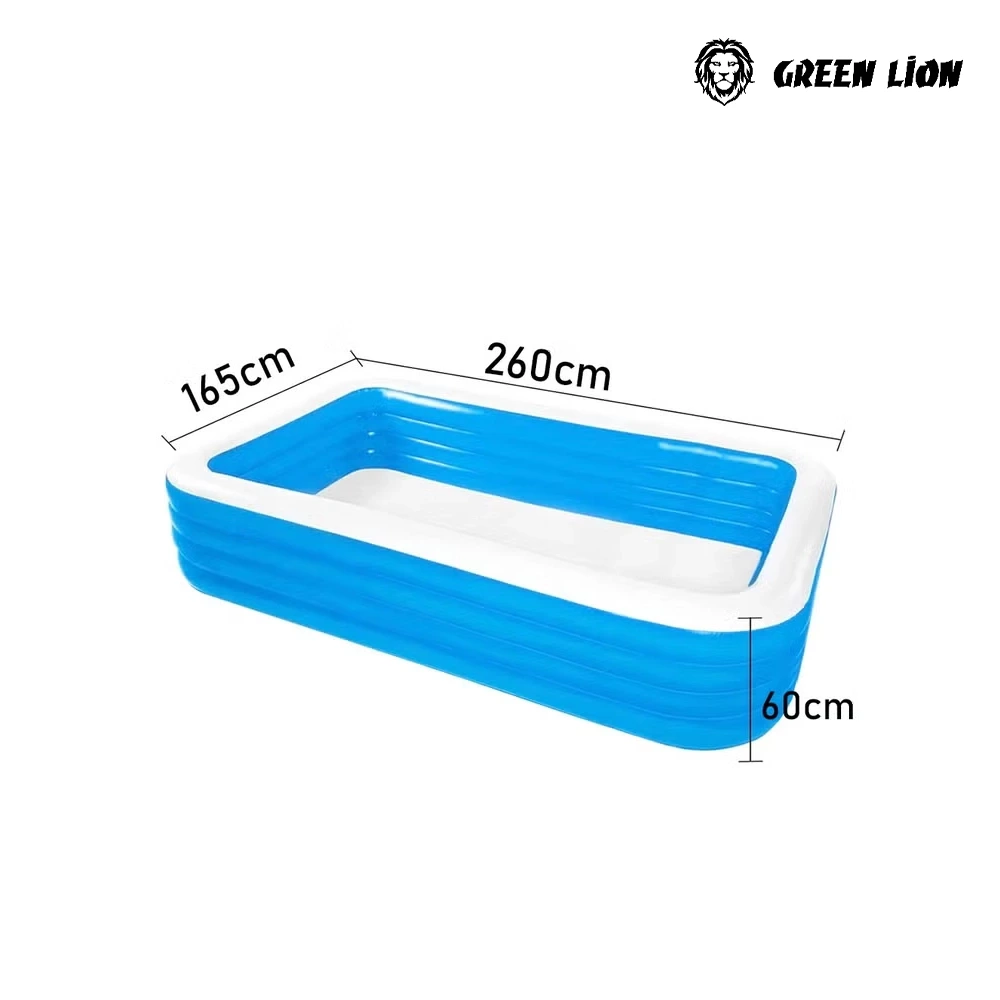 Green Lion Inflatable Small Swimming Pool - Blue-139570 Green Lion Inflatable Small Swimming Pool - Blue-139570