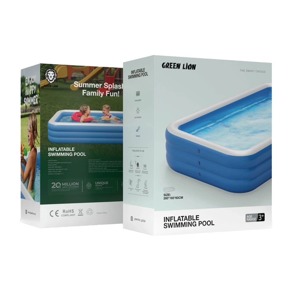 Green Lion Inflatable Small Swimming Pool - Blue-139571 Green Lion Inflatable Small Swimming Pool - Blue-139571