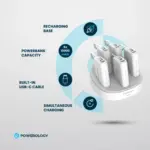 Powerology × 5 10000mAh Power Bank Station - White-139577