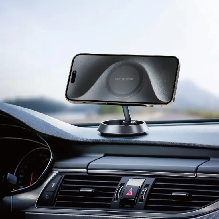 Green Lion Rotatable MagSafe Holder - Black-0