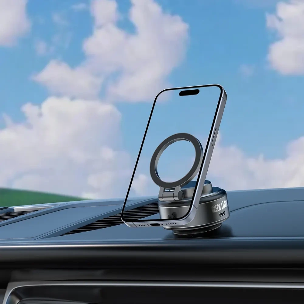 Green Lion GX-29 Auto Suction Phone Holder - Matte Black-0 Green Lion GX-29 Auto Suction Phone Holder - Matte Black-0