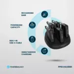 Powerology × 5 10000mAh Power Bank Station - Black-139609