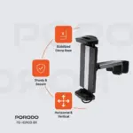 Porodo HS03 Universal Adjustable Tablet & Phone Mount - Black-139666