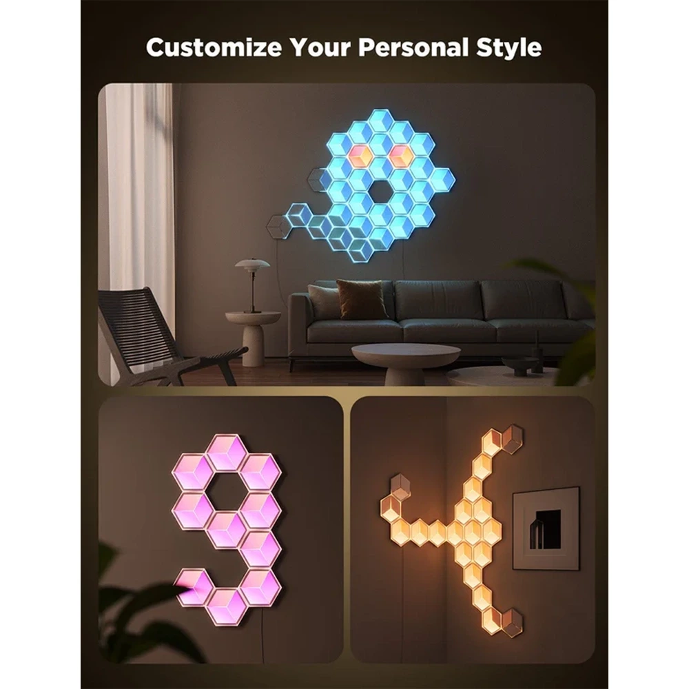Govee Glide Hexagon Light Panels Ultra Expansion Pack-139715 Govee Glide Hexagon Light Panels Ultra Expansion Pack-139715