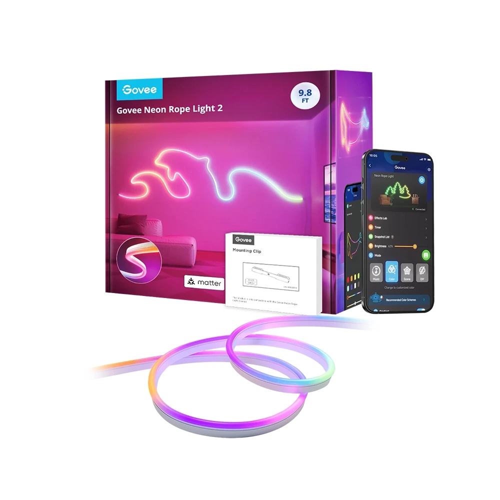Govee Neon Rope Light 2 (9.8ft)-thumbnail Govee Neon Rope Light 2 (9.8ft)-thumbnail