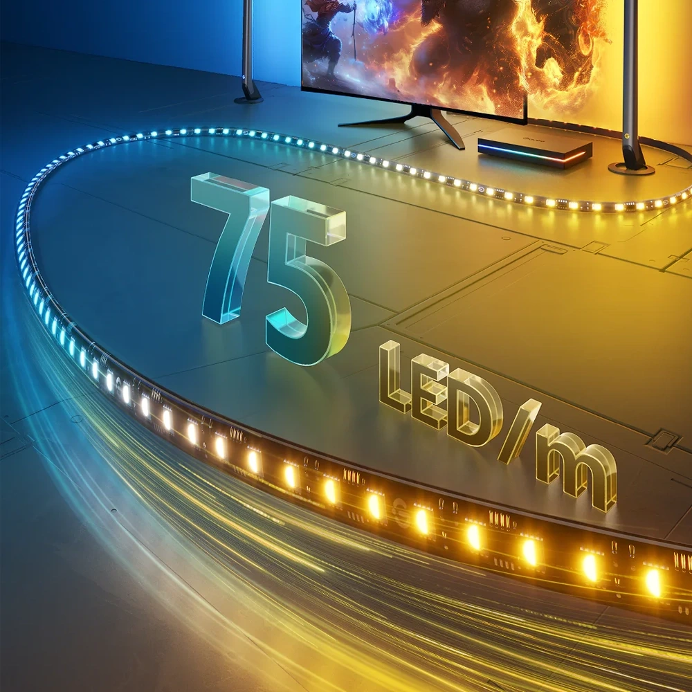 Govee Ai Sync Box Hdmi 2.1 With Strip Ligth For 55-65"Tv Max-0 Govee Ai Sync Box Hdmi 2.1 With Strip Ligth For 55-65"Tv Max-0