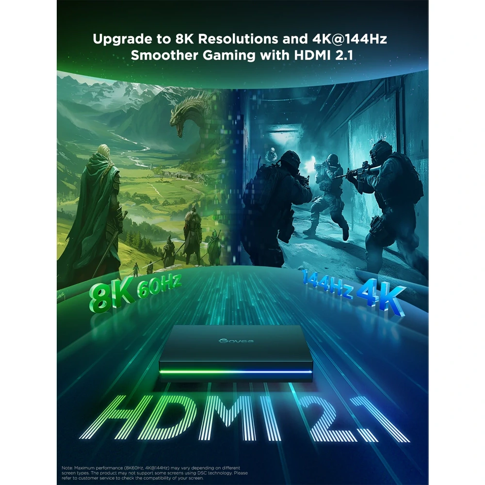 Govee Ai Sync Box Hdmi 2.1 With Strip Ligth For 55-65"Tv Max-139741 Govee Ai Sync Box Hdmi 2.1 With Strip Ligth For 55-65"Tv Max-139741