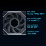 LIAN LI UNI FAN SL Wireless LCD Reverse Blade 120mm ARGB Case Fans with 1.6” LCD Screen (3 Pack) - Black-139802