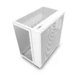 NZXT H9 Flow Dual Chamber Mid Tower Two Panel Front & Left Side Tempered Glass Case with 4 Non RGB Fans - White-thumbnail