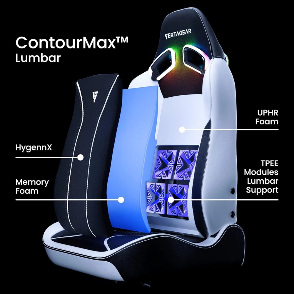 VERTAGEAR SL5800 Gaming Chair - Black/White-139869 VERTAGEAR SL5800 Gaming Chair - Black/White-139869