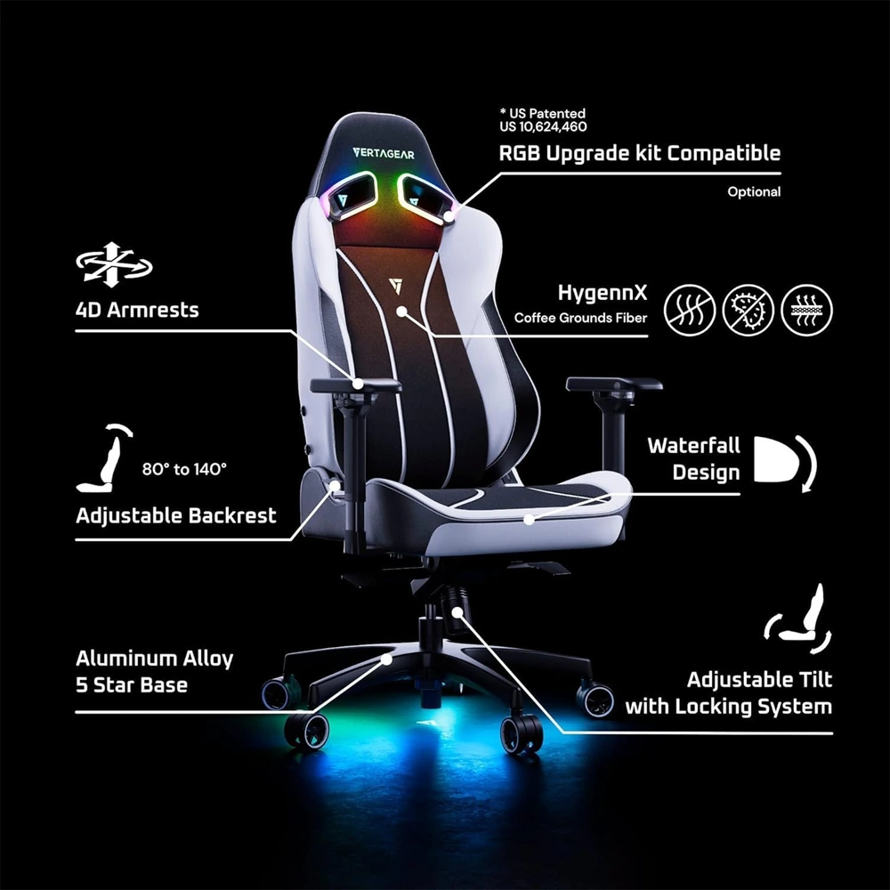 VERTAGEAR SL5800 Gaming Chair - Black/White-139870 VERTAGEAR SL5800 Gaming Chair - Black/White-139870
