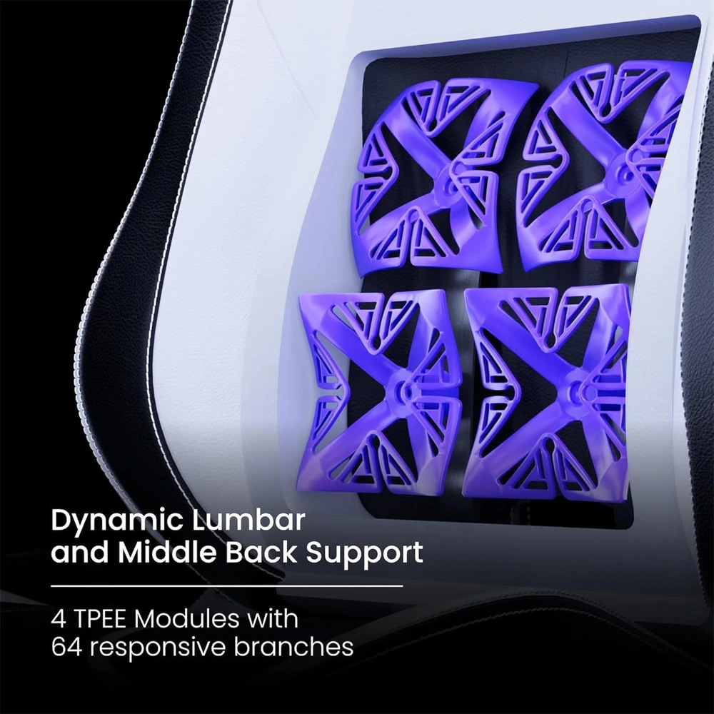 VERTAGEAR PL4800 X-Large Gaming Chair - Black/White-139896 VERTAGEAR PL4800 X-Large Gaming Chair - Black/White-139896