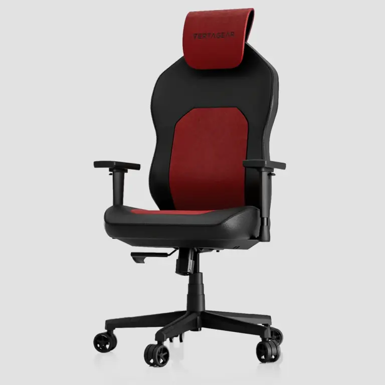 VERTAGEAR SL1800 Office Gaming Chair - Black/Burgundy Red-0