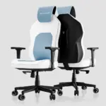 VERTAGEAR SL1800 Office Gaming Chair - White / Black / Baby Blue-139922