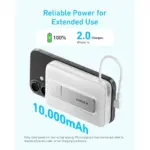 Anker Zolo 10000mAh Wireless Charging USB-C Power Bank with Stand & Cable Black-139928