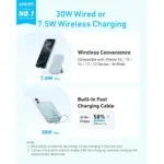 Anker Zolo 10000mAh Wireless Charging USB-C Power Bank with Stand & Cable Black-139927