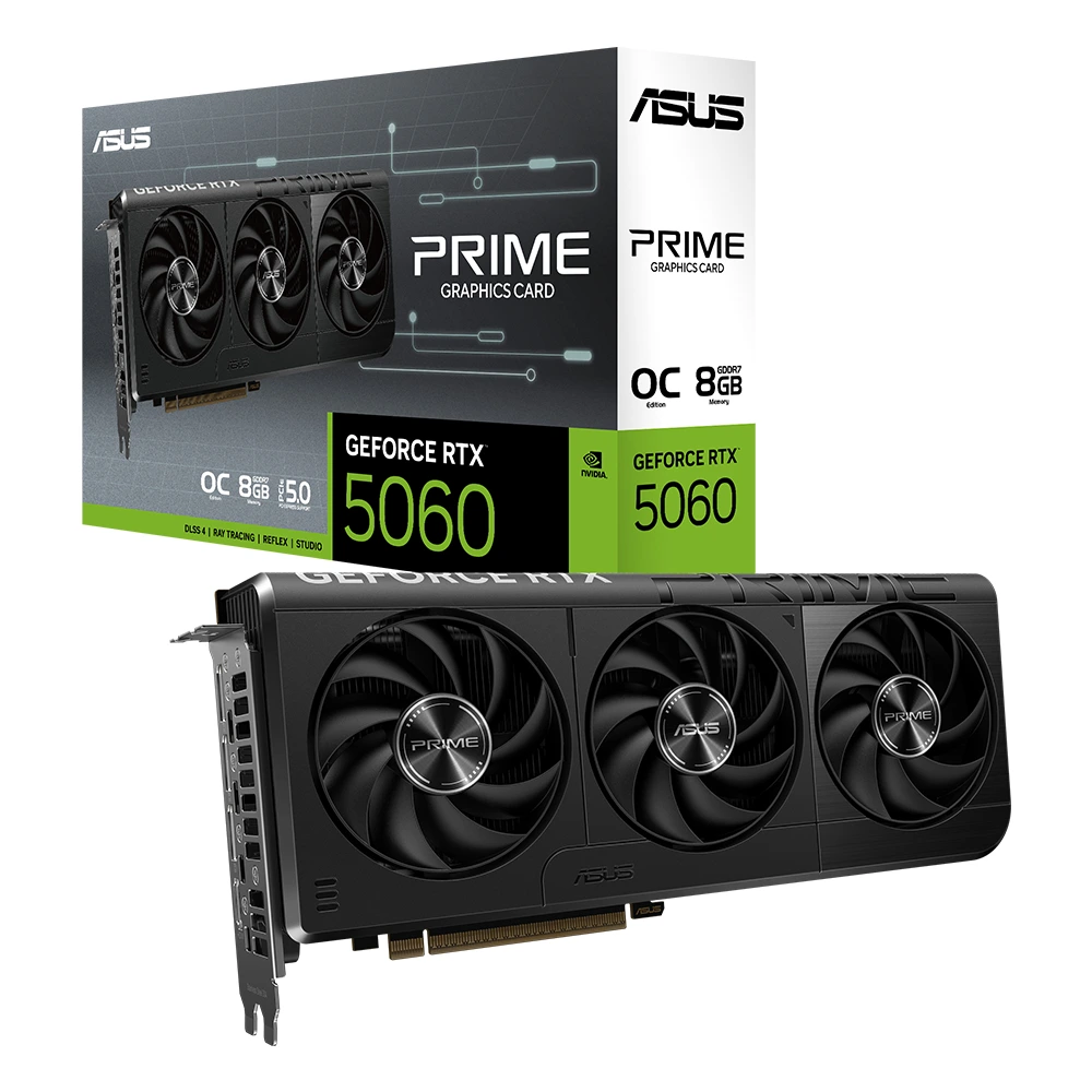 ASUS PRIME GeForce RTX™ 5060 8GB GDDR7 OC Edition Graphics Card-0 ASUS PRIME GeForce RTX™ 5060 8GB GDDR7 OC Edition Graphics Card-0
