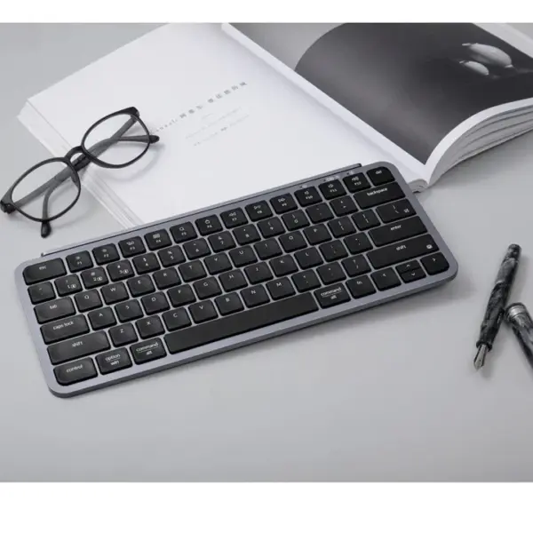 Keychron B1 Pro Ultra-slim Wireless 75% Zmk Custom Keyboard For Windows & Mac, Arabic / English - Space Grey-0