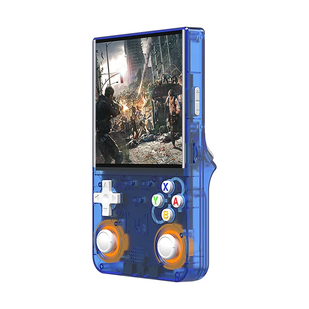 R36 Ultra Retro Handheld Game Console with 64GB - Transparent Blue-0 R36 Ultra Retro Handheld Game Console with 64GB - Transparent Blue-0