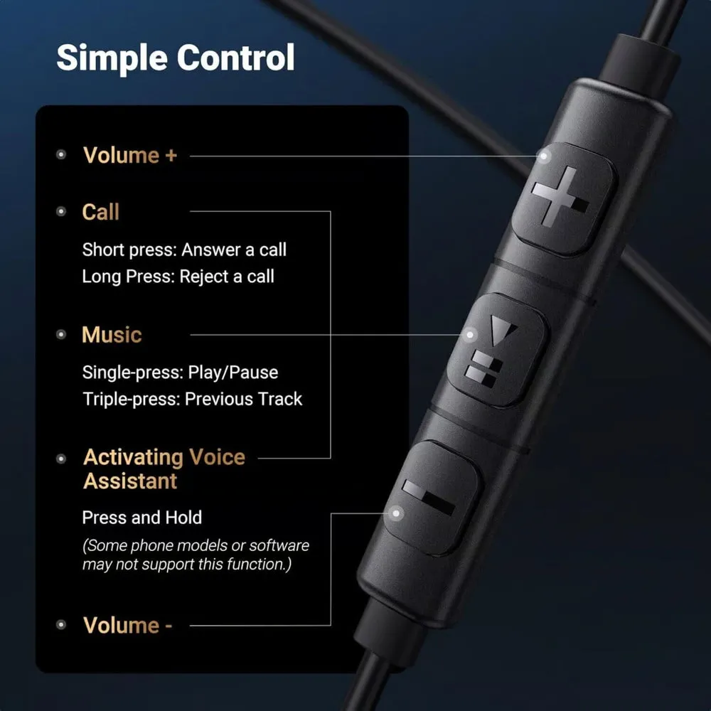 UGREEN Wired Earphones with USB-C Connector - EP106-143299 UGREEN Wired Earphones with USB-C Connector - EP106-143299