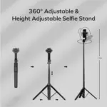 Momax 1-Snap Pole Magnetic Tripod Selfie Stick with Wireless Remote (KM17D)-141137