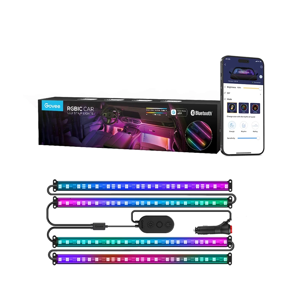 Govee RGBIC Interior Car Lights (Without Remote Control)-thumbnail Govee RGBIC Interior Car Lights (Without Remote Control)-thumbnail
