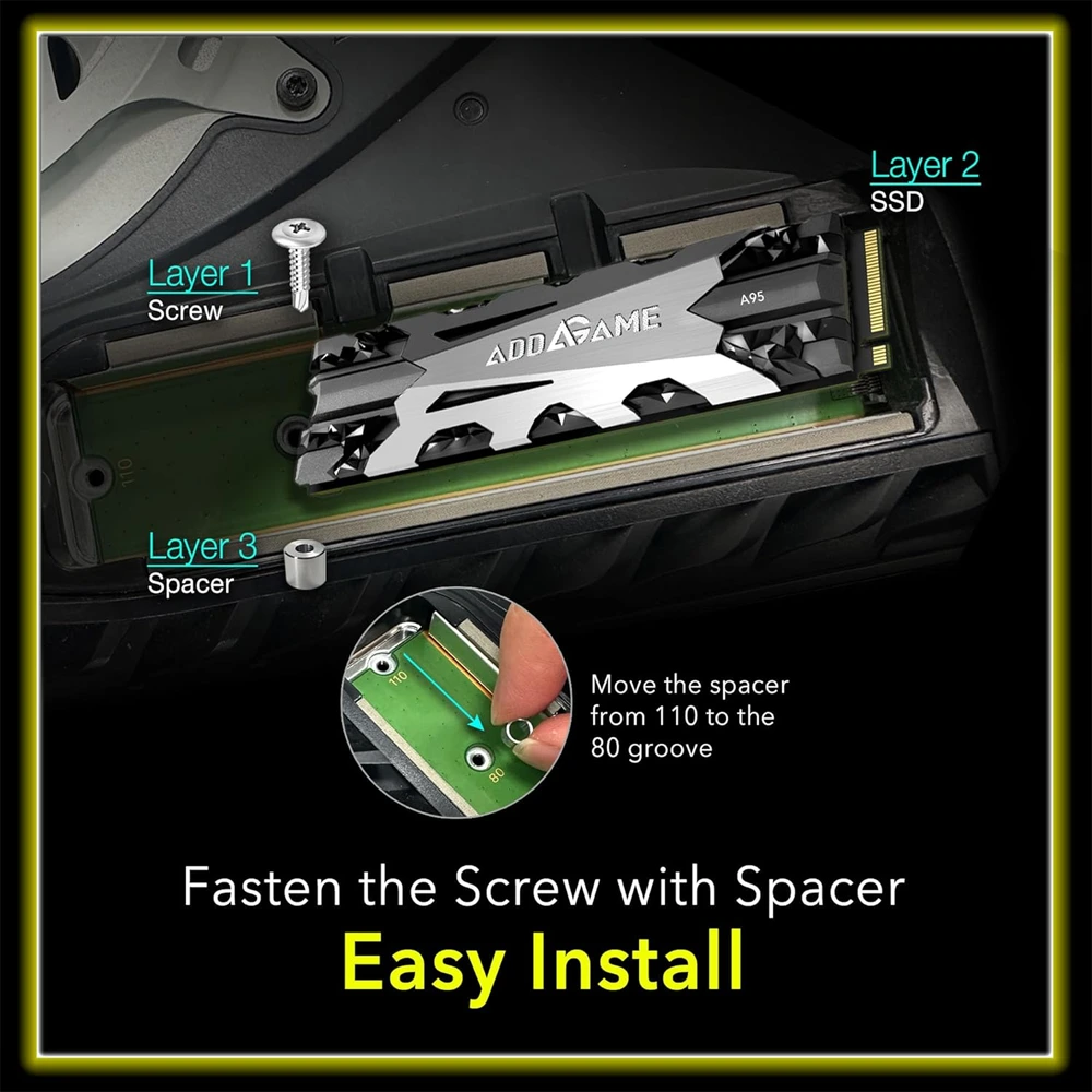 addlink A95 8TB SSD M.2 With Heatsink / Support PS5-141355 addlink A95 8TB SSD M.2 With Heatsink / Support PS5-141355