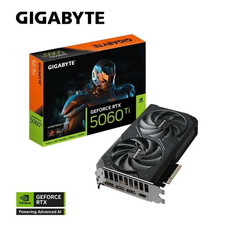 Gigabyte Geforce Rtx 5060 Ti Windforce Oc 8gb Graphic Card - Black-0