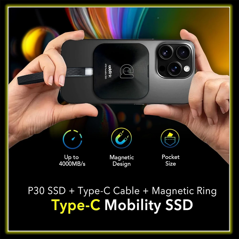 Addlink P30 Portable 1tb Ssd With Magsafe And Usb-c To Usb-c Cable-141446 Addlink P30 Portable 1tb Ssd With Magsafe And Usb-c To Usb-c Cable-141446