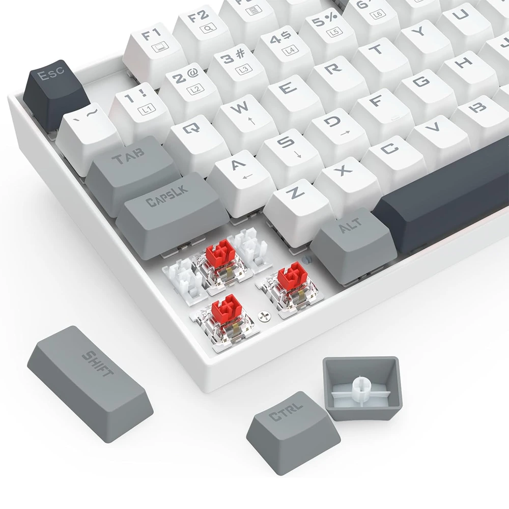 Redragon K552WGL KUMARA Mechanical Gaming Keyboard – Red Switches – Polar Monolith-142248 Redragon K552WGL KUMARA Mechanical Gaming Keyboard – Red Switches – Polar Monolith-142248
