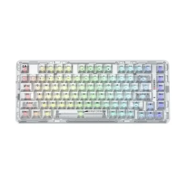 Redragon K649 ELF PRO 78% 3-Mode RGB Mechanical Keyboard - Transparent-0