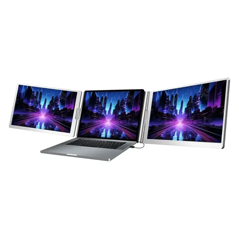 Powerology Dual Screen Portable Monitor - Silver PDSLM14-0