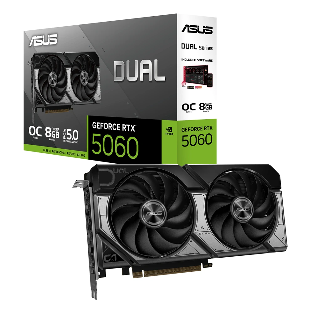 Asus Dual Rtx 5060 Oc 8gb Graphic Card - Black-0 Asus Dual Rtx 5060 Oc 8gb Graphic Card - Black-0