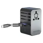 Ravpower 5-in-1 Universal Adapter For 190 Countries Pd70w- Grey/black-0