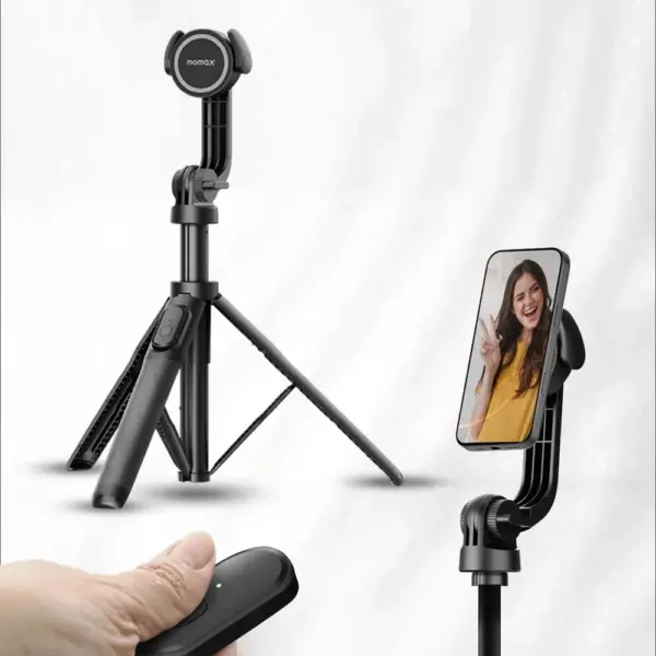 Momax 1-Snap Pole Magnetic Tripod Selfie Stick with Wireless Remote (KM17D)-0