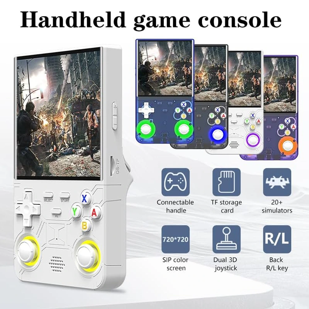 R36 Ultra Retro Handheld Game Console with 64GB - White-142346 R36 Ultra Retro Handheld Game Console with 64GB - White-142346