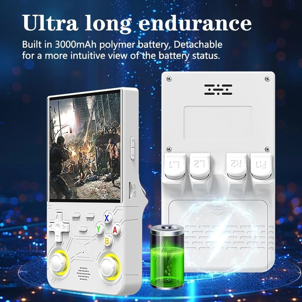 R36 Ultra Retro Handheld Game Console with 64GB - White-142349 R36 Ultra Retro Handheld Game Console with 64GB - White-142349