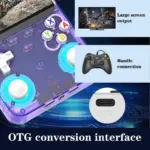 R36 Ultra Retro Handheld Game Console with 64GB - Transparent Purple-142363
