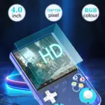R36 Ultra Retro Handheld Game Console with 64GB - Transparent Blue-142371
