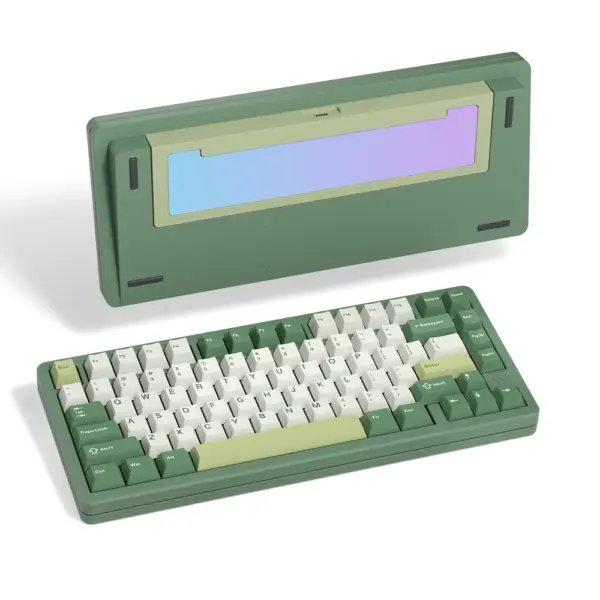 Womier SK75 75% Wireless Aluminum Custom Keyboard – VIA Support, Hot-Swappable - Green (English/Arabic)-0