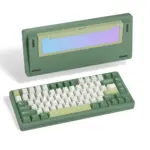 Womier SK75 75% Wireless Aluminum Custom Keyboard – VIA Support, Hot-Swappable - Green (English/Arabic)-0