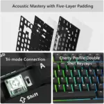 Womier SK75 75% Wireless Aluminum Custom Keyboard – VIA Support, Hot-Swappable - Black (English)-142601