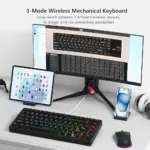 Womier SK75 75% Wireless Aluminum Custom Keyboard – VIA Support, Hot-Swappable - Black (English)-142603